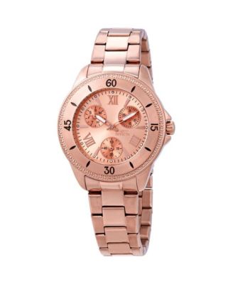Women's 21684 Angel Quartz Chronograph Rose Gold Dial Watch