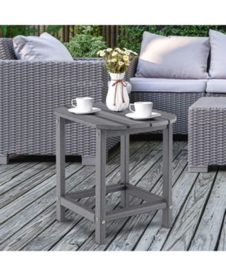 Outdoor Weather Resistant Side Table for Patio and Garden