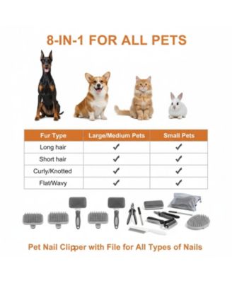 Pet Grooming Kit: Slicker Brush, Shampoo Brush, Bath Brush, Gloves, Towel