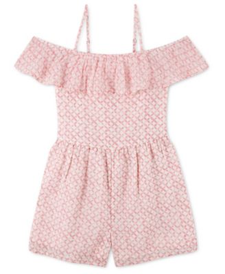 Girls' 5-16 Sleeveless Ruffle Romper