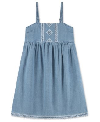 Girls' Denim Bandana Dress