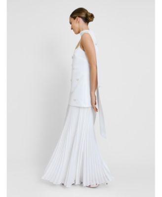 Women's Embellished Pearl Strappy Maxi Dress