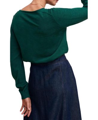 Women's Merino Fine Knit Boat Neck Jumper