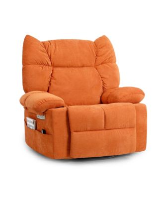 Swivel Power Recliner, Rocking Glider Chair with Massage & Heat