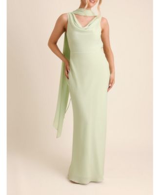 Women's Plunge Cowl Chiffon Bridesmaid Dress