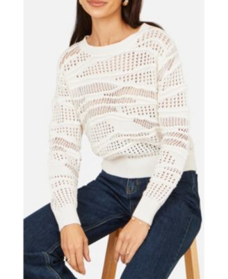 Women's Wave Pointelle Knitted Jumper