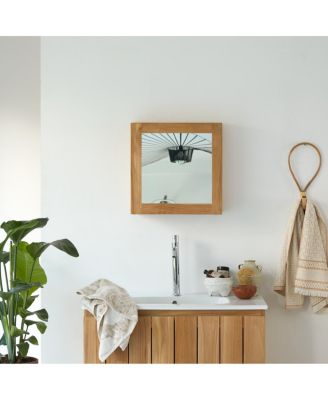 Jill 43 Wooden Bathroom Cabinet in Teak