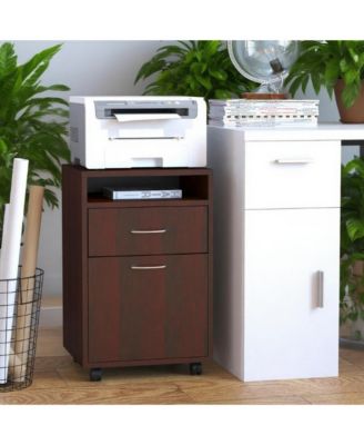 Mobile File Cabinet - Home Office Storage Cabinet Organizer with a Shelf, a Large Drawer and Door Cabinet Fits Under Desk