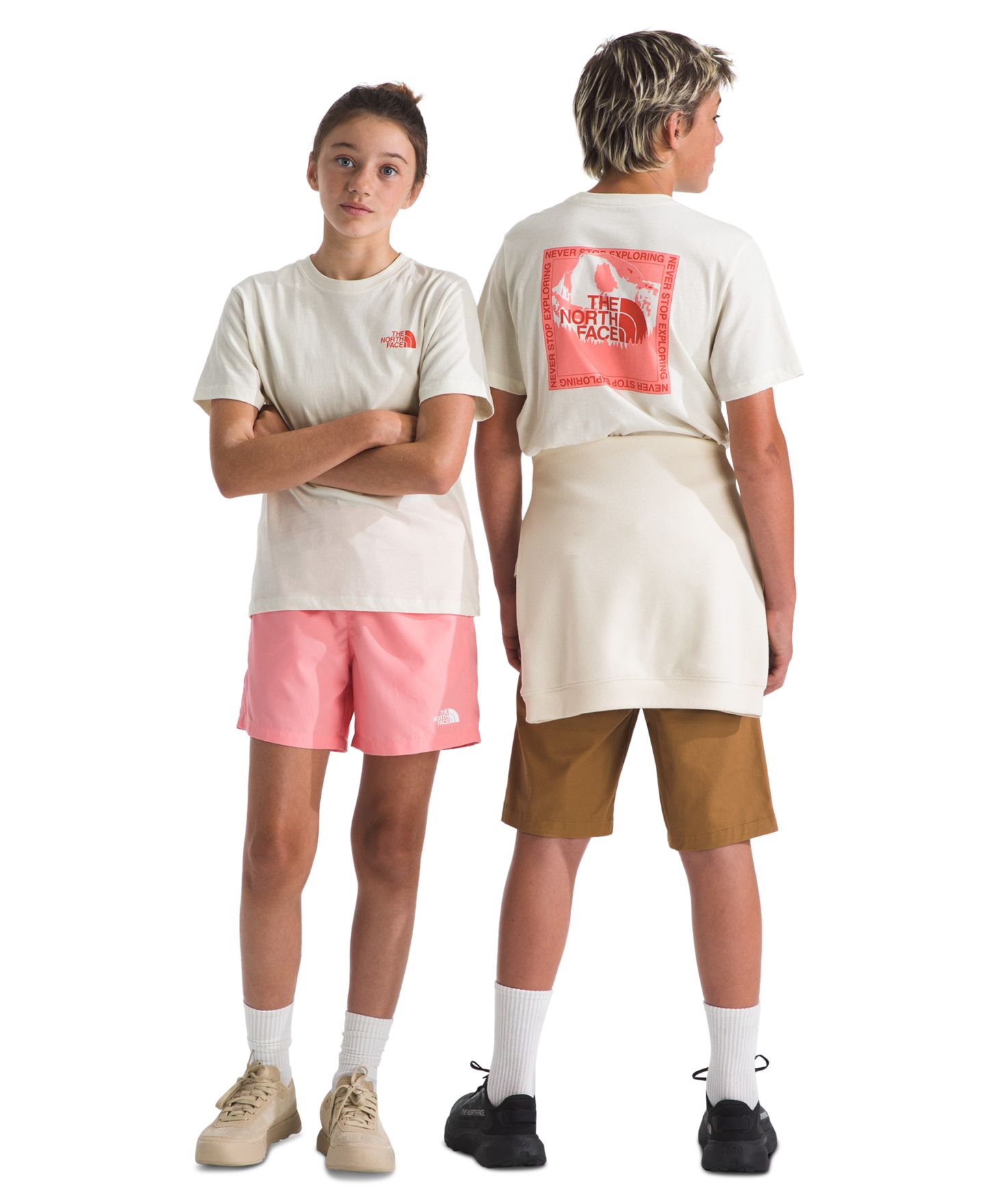 Детская футболка The North Face Graphic Short-Sleeve T-Shirt, цвет: Белый дюнный — фото 1