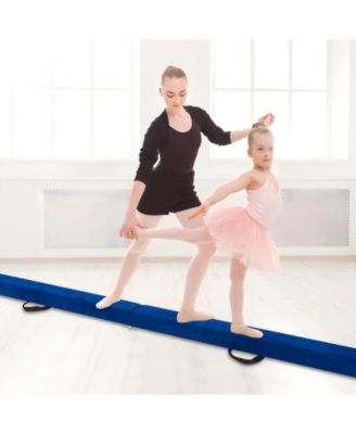 9 FT Folding Gymnastics Balance Beam with Anti-slip Base and Pine Wood Frame