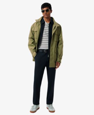 Men's Classic Fit Striped Pique Polo Shirt