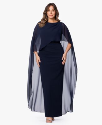 Plus Size Crew Neck Sheath Gown