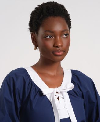 Women's Long-Sleeve Tiered Midi Dress