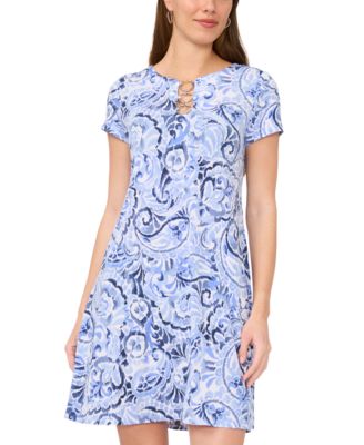 Women's Short-Sleeve Crewneck Dress