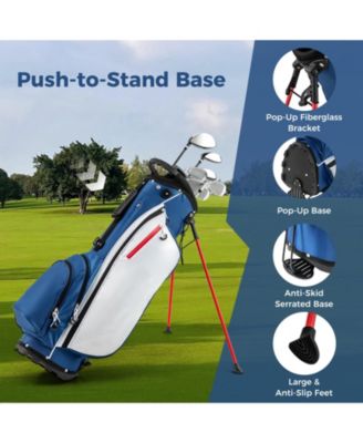 Men s Left-Handed Complete Golf Club Set with Stand Bag, Lightweight & Portable