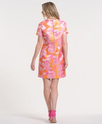 Women's Short-Sleeve Mini Floral Dress