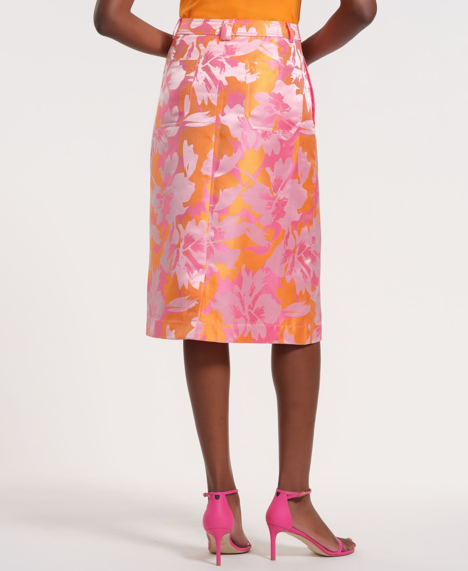 Women's Pull-On Midi Floral Skirt
