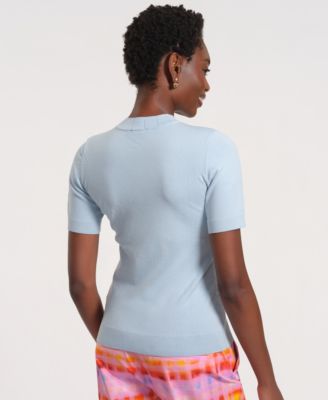 Women's Short-Sleeve Mock Neck Top