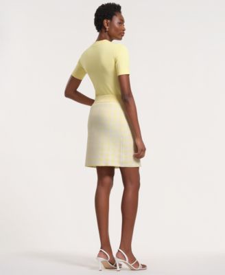 Women's Gingham Midi Skirt