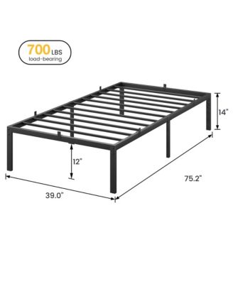  Twin Metal Platform Bed Frame Mattress Support No Box Spring Easy Build Noise Free Heavy Duty