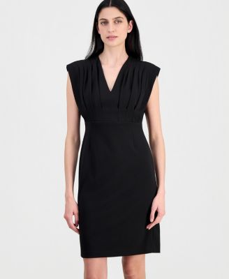 Women's Pleated-Bodice Sheath Dress