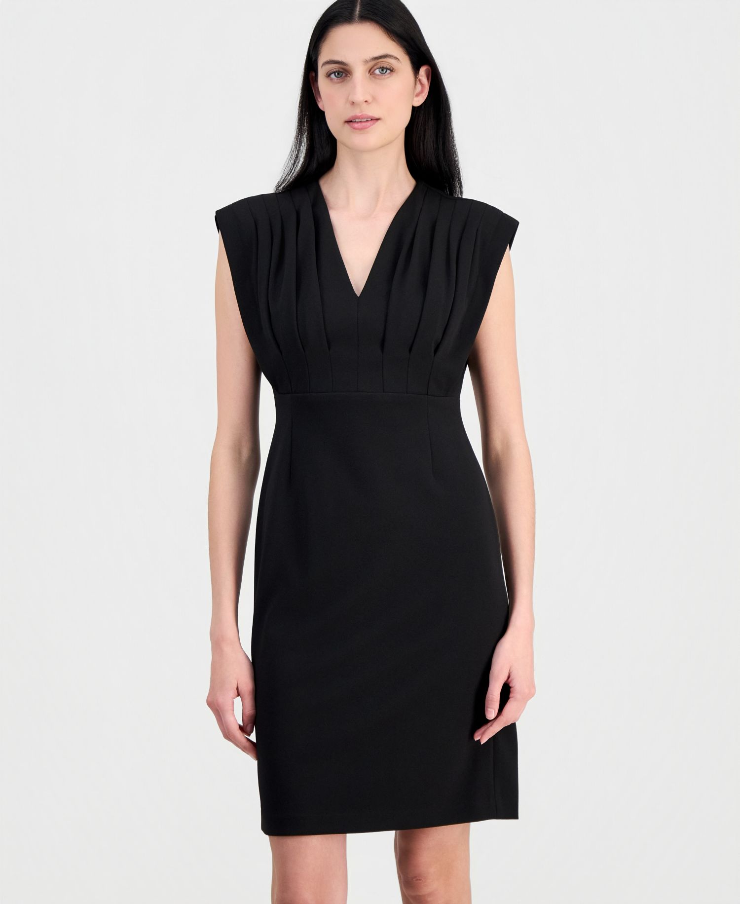 Women's Pleated-Bodice Sheath Dress