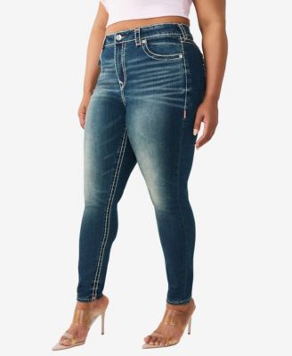 Plus Size Jennie Mid-Rise Skinny Super T-Flap Jeans