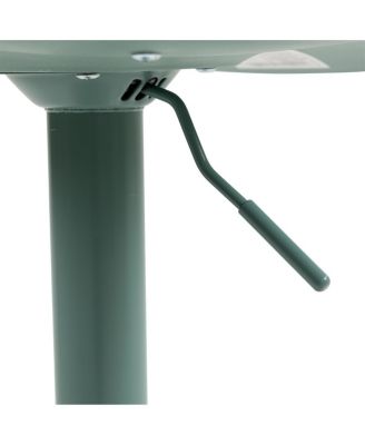 Streamdale Bar Stools Set of 2 - Adjustable Swivel PU Leather Kitchen Island Chairs - Mint Green