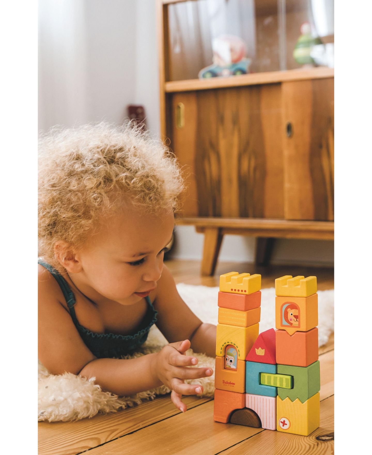 Детские конструкторы Bababoo and friends Little Castle 17-Piece Wooden Stacking Blocks, Ages 18 Months+ — фото 3