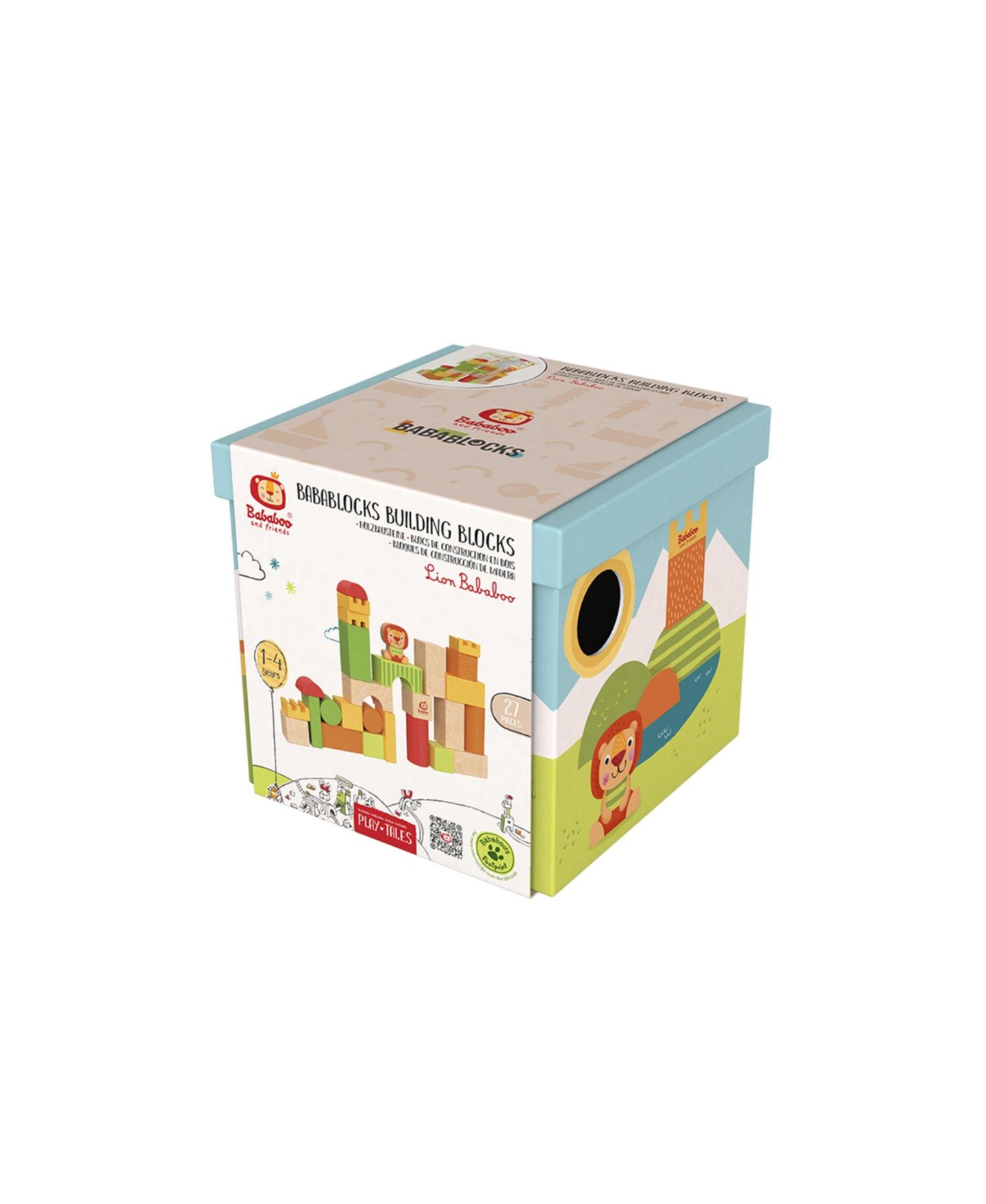 Детские конструкторы Bababoo and friends Lion Bababoo 26-Piece Wooden Colorful Building Blocks, Ages 12 Months+ — фото 2