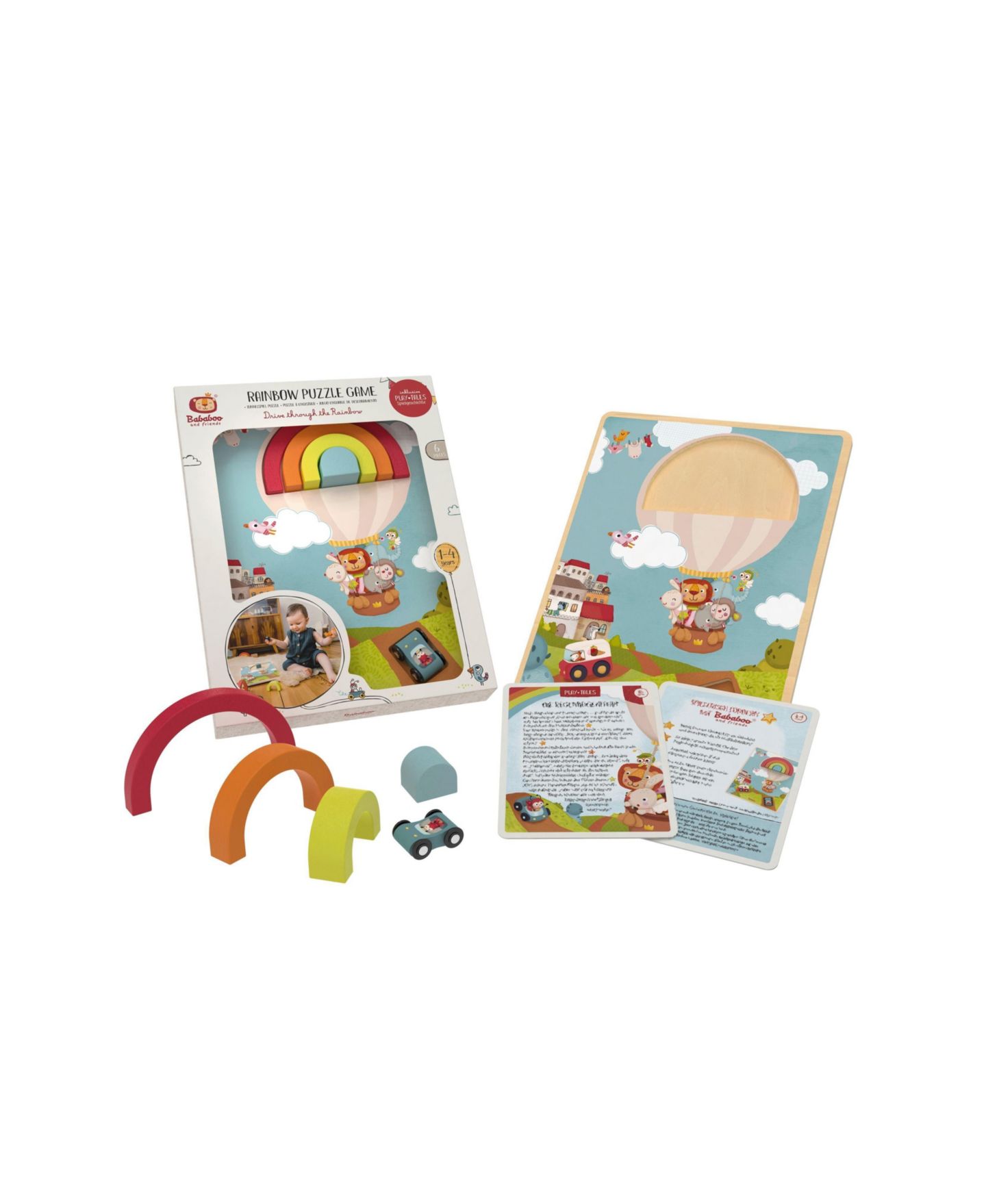 Игра-пазл Bababoo and friends Drive Through the Rainbow, 1-50 деталей, от 12 месяцев, цвет: Разноцветный — фото 6