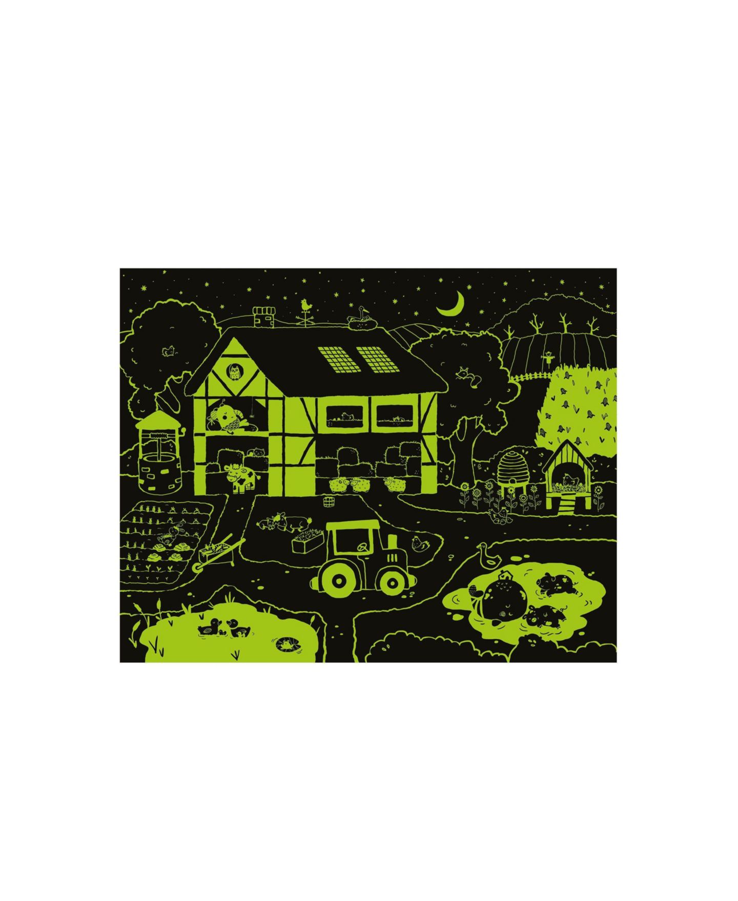 Детский пазл Bababoo and friends Happy Farm Glow-in-the-Dark 26-Piece Story Puzzle, от 3 лет — фото 4