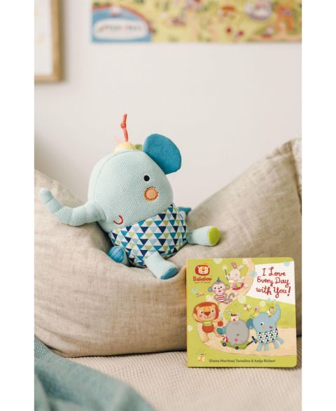 Детские мягкие игрушки Bababoo and friends Lolo Elephant Book & Plush Set, 2-Piece Set