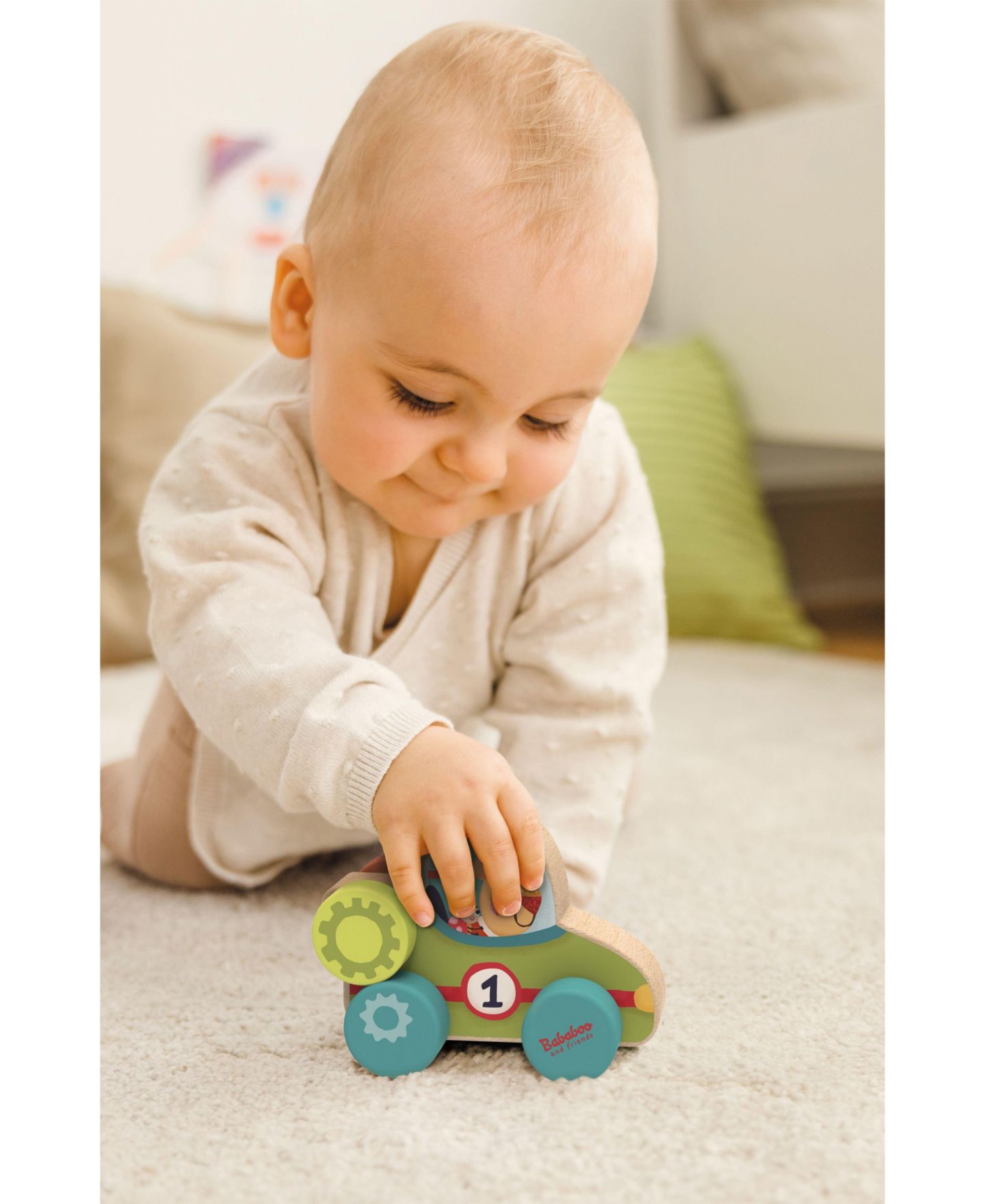 Детская игрушка Bababoo and friends Lion Wooden Push-Along Racecar Toy, цвет: Open Miscellaneous — фото 3