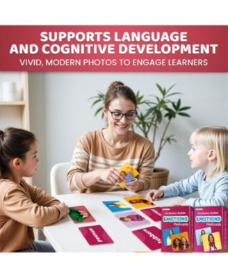 Flash Cards for Kids and Babies - High Contrast, Vocabulary, Emotions and Action Verbs Learning Cards Set