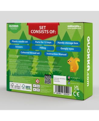 Kids Crafts Ages 4-8 DIY Beginner Needle and Thread Kit - 12 Sewing Kit Basic