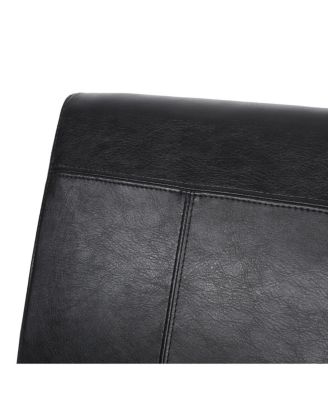 Upholstered Armless Dining Chairs with T-Stitch Design