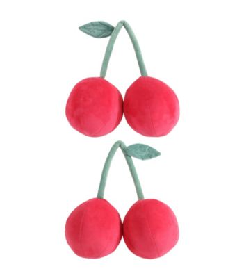 Cherry Pillow Novelty Decorative Pillow, 14" X 14"