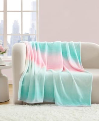 Ombre Printed Plush Throw, 70" X 50"