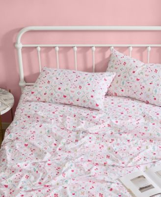 Pretty Tiles Microfiber 4-Pc. Sheet Set, Queen