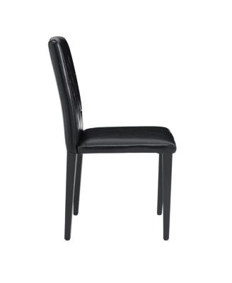 Streamdale Elegant PU Dining Chair with Ergonomic Buckle Backrest