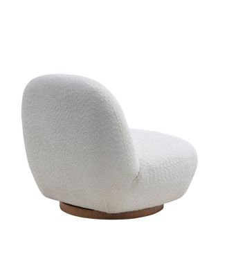 Luxury Modern Swivel Accent Chair, Boucle Rotating Sofa Chair, Minimalist Cloud Chair