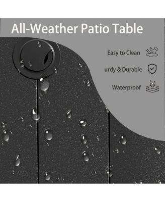 5-Piece Patio Dining Set with Stackable Chairs & 40.6" Round Metal Table