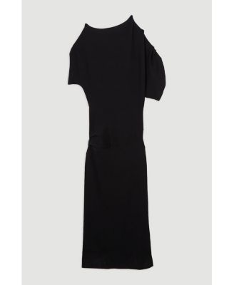 Women's Dropped Waist Asymmetric Maxi Dress