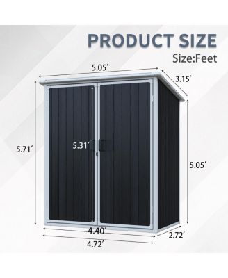Streamdale Outdoor Storage Shed Waterproof Resin Cabinet with Lockable Doors