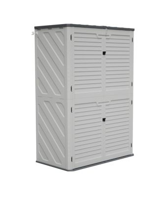 Rust Proof Resin Garden Storage with Partitions - Weatherproof, Spacious, UV Resistant