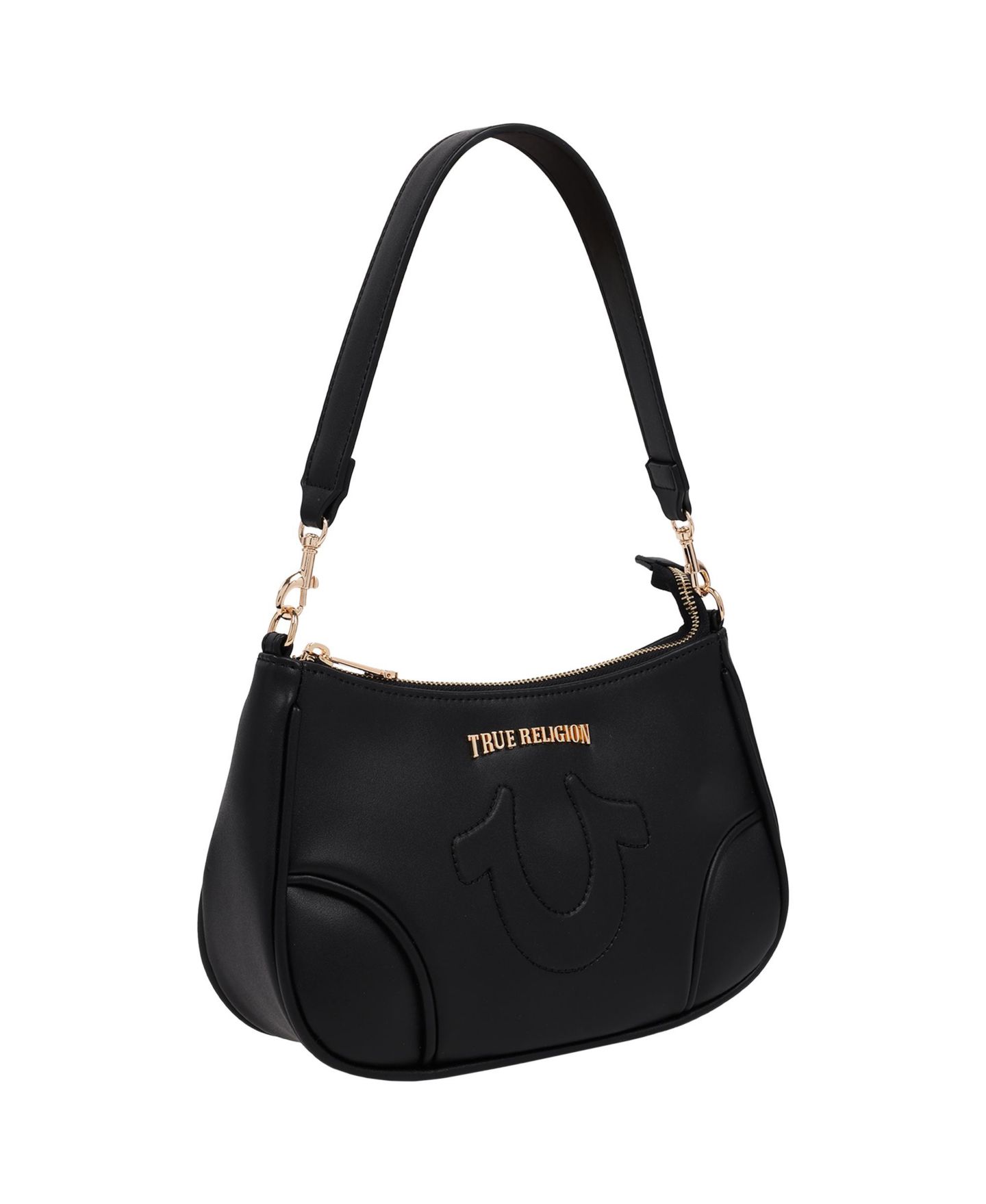 Женская сумка True Religion Trapunto Logo Shoulder, цвет: Чёрный — фото 2