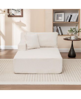 Streamdale Right Armrest Chaise Lounge Sofa Bed, Oversized Sleeper Chair for Living Room