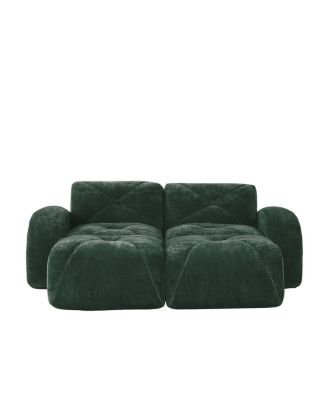 Streamdale  Furniture U-shaped Boneless Sofa, Soft Velvet, Tufted, High Density Sponge