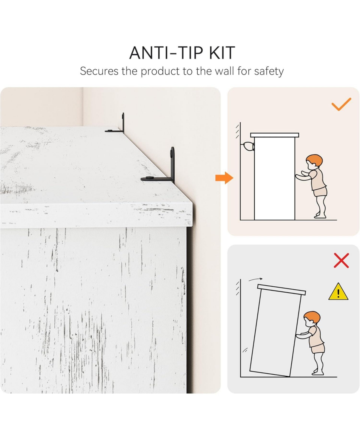 gaomon Farmhouse Bookcase with Doors